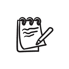 Image showing Notepad with pencil sketch icon.