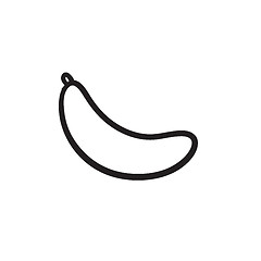 Image showing Banana sketch icon.