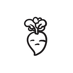 Image showing Beet sketch icon.