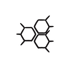 Image showing Chemical formula sketch icon.