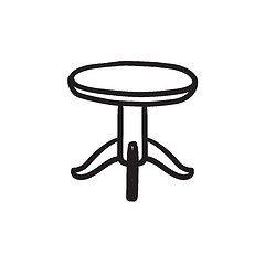 Image showing Round table sketch icon.