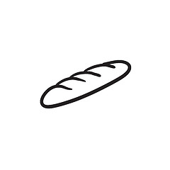 Image showing Baguette sketch icon.