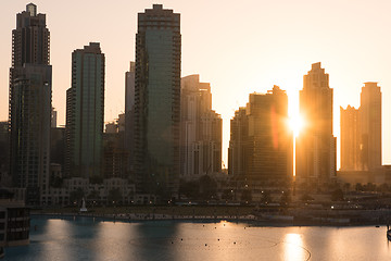 Image showing musical fountain in Dubai