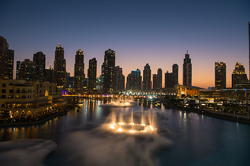 Image showing musical fountain in Dubai