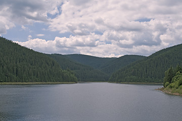 Image showing Clouds above the lake