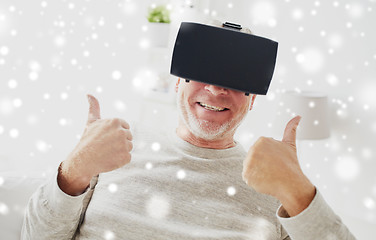 Image showing old man in virtual reality headset or glasses