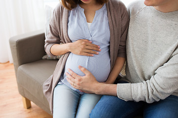 Image showing close up of man and pregnant woman