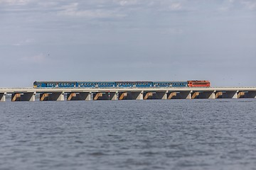 Image showing Train over a lake
