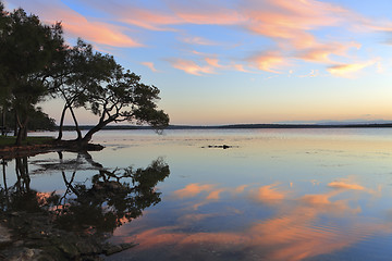 Image showing Sunset reflections