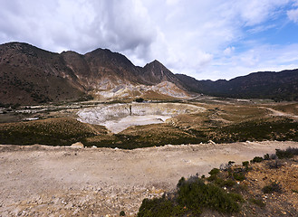 Image showing View of Stefanos crater, Nisyros. Greek island