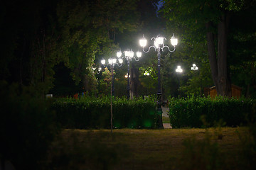 Image showing Old vintage lamp in the dark