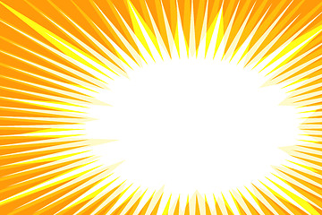 Image showing Pop art yellow background explosion