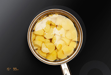 Image showing potatoes is cooked in pan