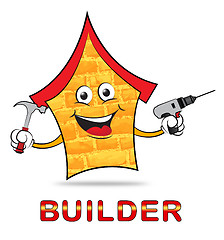 Image showing House Builder Represents Real Estate And Apartment