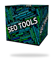 Image showing Seo Tools Represents Internet Gadget And Machine