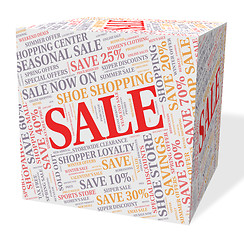 Image showing Sale Cube Represents Words Offers And Bargains