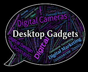 Image showing Desktop Gadgets Represents Gismos Gizmos And Mechanisms