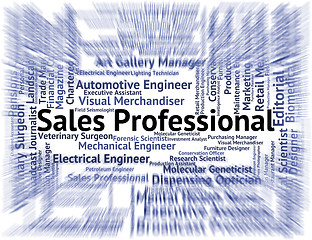 Image showing Sales Professional Shows Expertise Job And Marketing