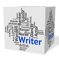 Image showing Writer Job Shows Hire Writers And Occupation