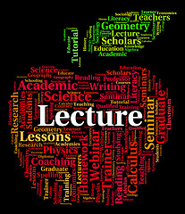 Image showing Lecture Word Represents Talks Address And Lessons