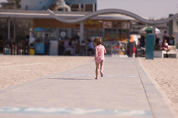 Image showing little cute girl at beach