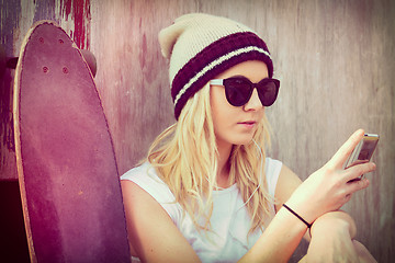 Image showing Skater Girl Phone