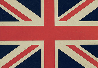 Image showing Vintage looking Flag of the United Kingdom aka Union Jack