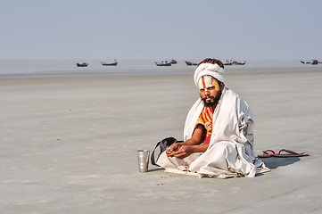 Image showing Man with black beard in West Bengal