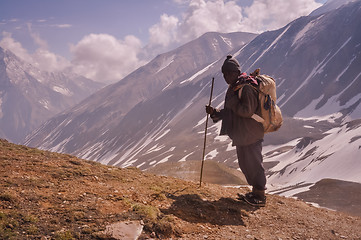 Image showing Hiking man in Nepal