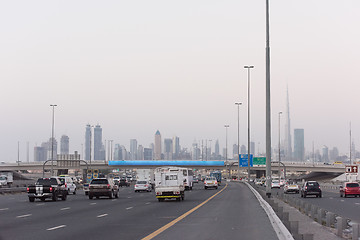 Image showing Dubai traffic jam