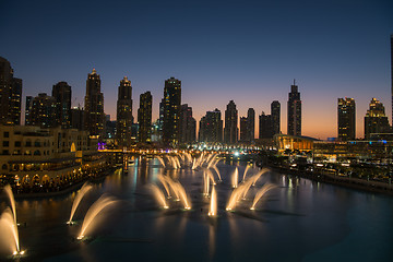 Image showing musical fountain in Dubai