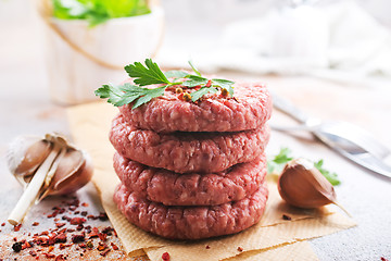 Image showing cutlets for burger