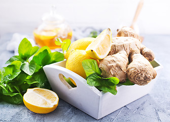 Image showing lemon,mint and gingers