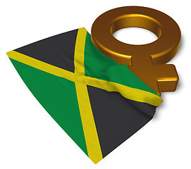 Image showing female symbol and flag of jamaica - 3d rendering