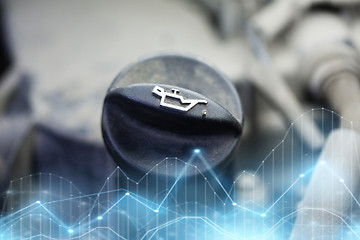 Image showing motor oil tank cap in car