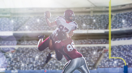 Image showing American football players in action