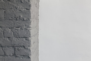 Image showing Old grey brick wall background