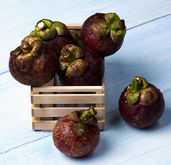 Image showing Arrangement of Fresh Mangosteen