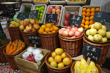 Image showing Fresh fruits at a market