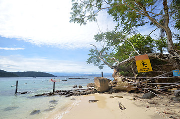 Image showing Beach in Sapi Island, Sabah Malaysia.