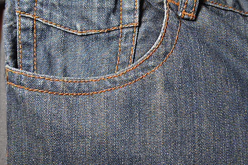 Image showing Denim jeans with fashion design.