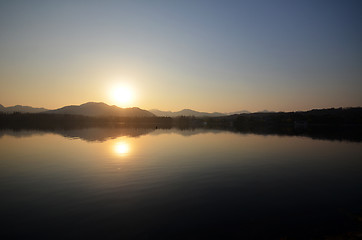 Image showing West Lake located at Hangzhou,China in the evening