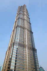 Image showing Jin Mao Tower from the floor in Shanghai,