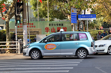 Image showing Volkswagen Touran Taxi in Shanghai China