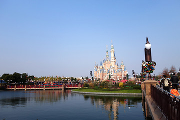 Image showing Sleeping Beauty Castle in Disneyland park in Shanghai