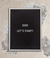 Image showing Very old menu board - New year - 2020
