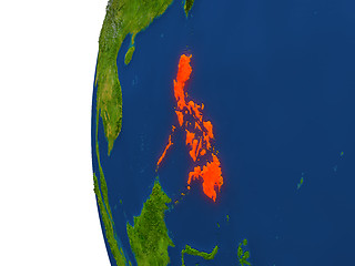 Image showing Philippines on globe