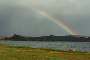 Image showing lake and rainbow