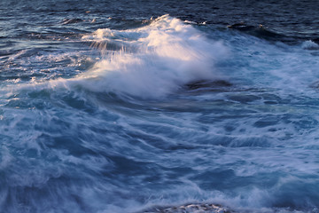 Image showing Windy blue sea