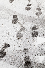 Image showing tracks in the snow